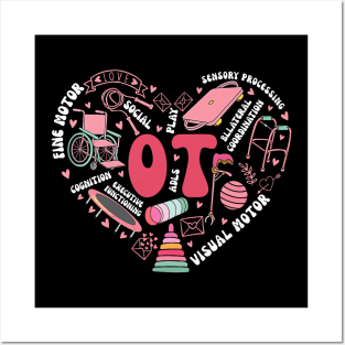 Occupational Therapy Valentines Day Design Cool OT Therapist Posters and Art